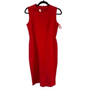 SPANX Perfect Fitted Dress Red Size S NWT Sculpting Sheath Work